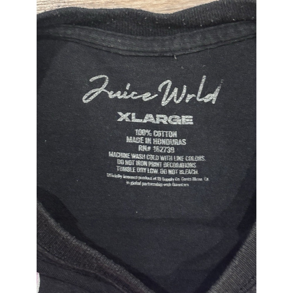 Juice Wrld 999 Lucid Dreams Size XL Graphic T-Shirt Merch Black 2018 Roses Rap - Picture 7 of 10